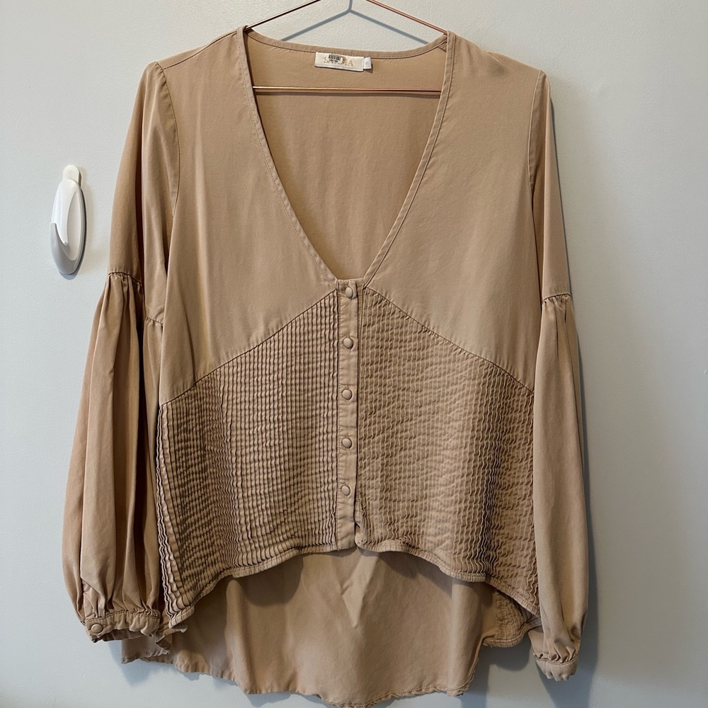 SANCIA pleated blouse